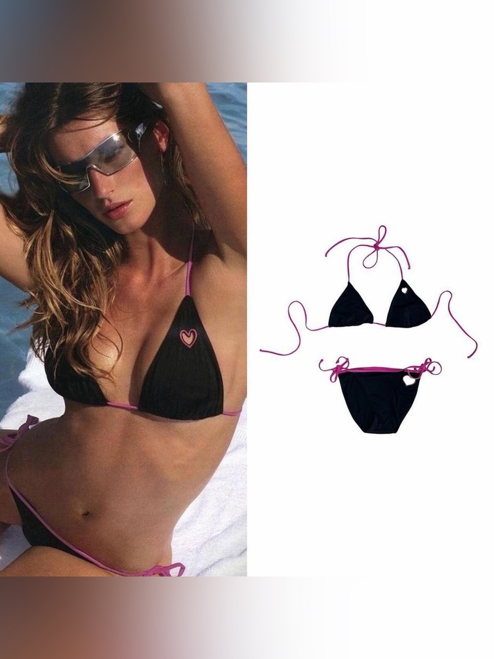 Heart Cut Out Bikini As Seen On Gisele Bündchen